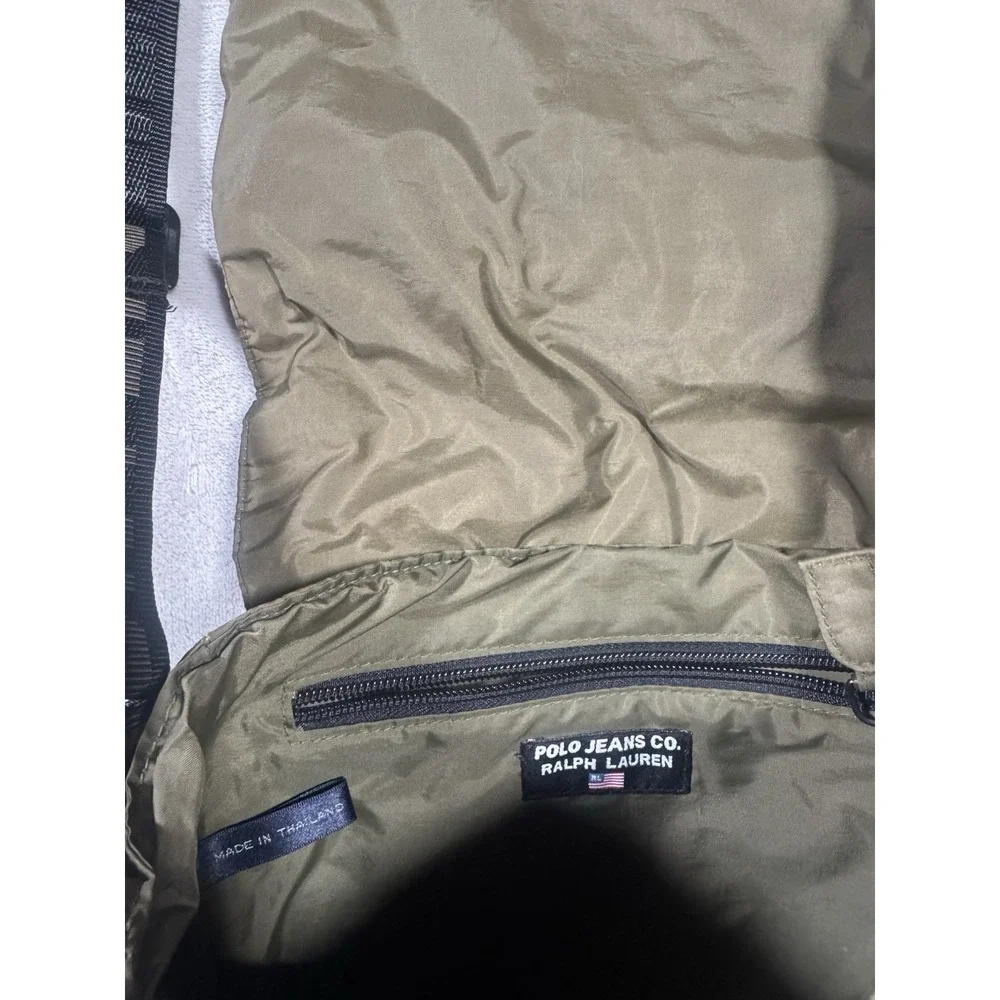 Polo Jeans Shoulder Bag Green Nylon